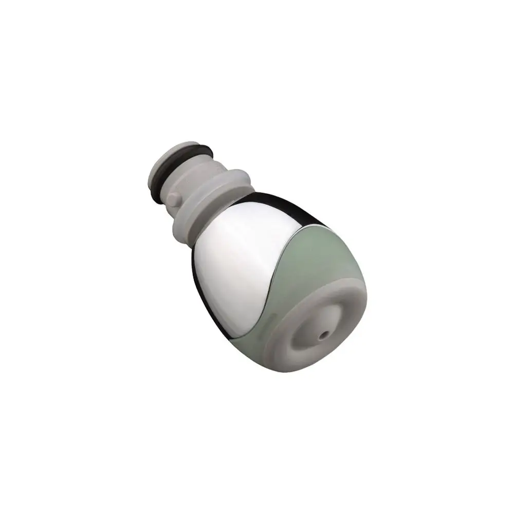 Wechsel-Strahleinsatz von Hansgrohe in chromfarbenem Design, geeignet für sanitäre Anlagen. Er verfügt über einen speziellen Massagestrahl.